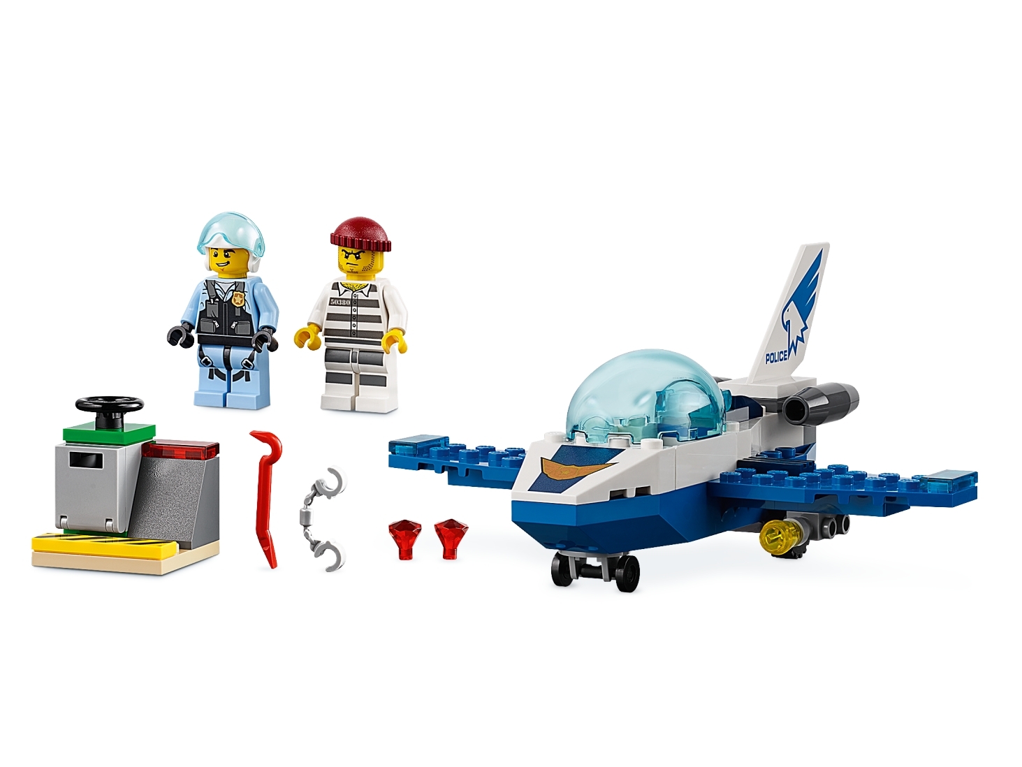 LEGO CITY POLICE drohnenjagd 60207 60206 avion patrouille n1/19 