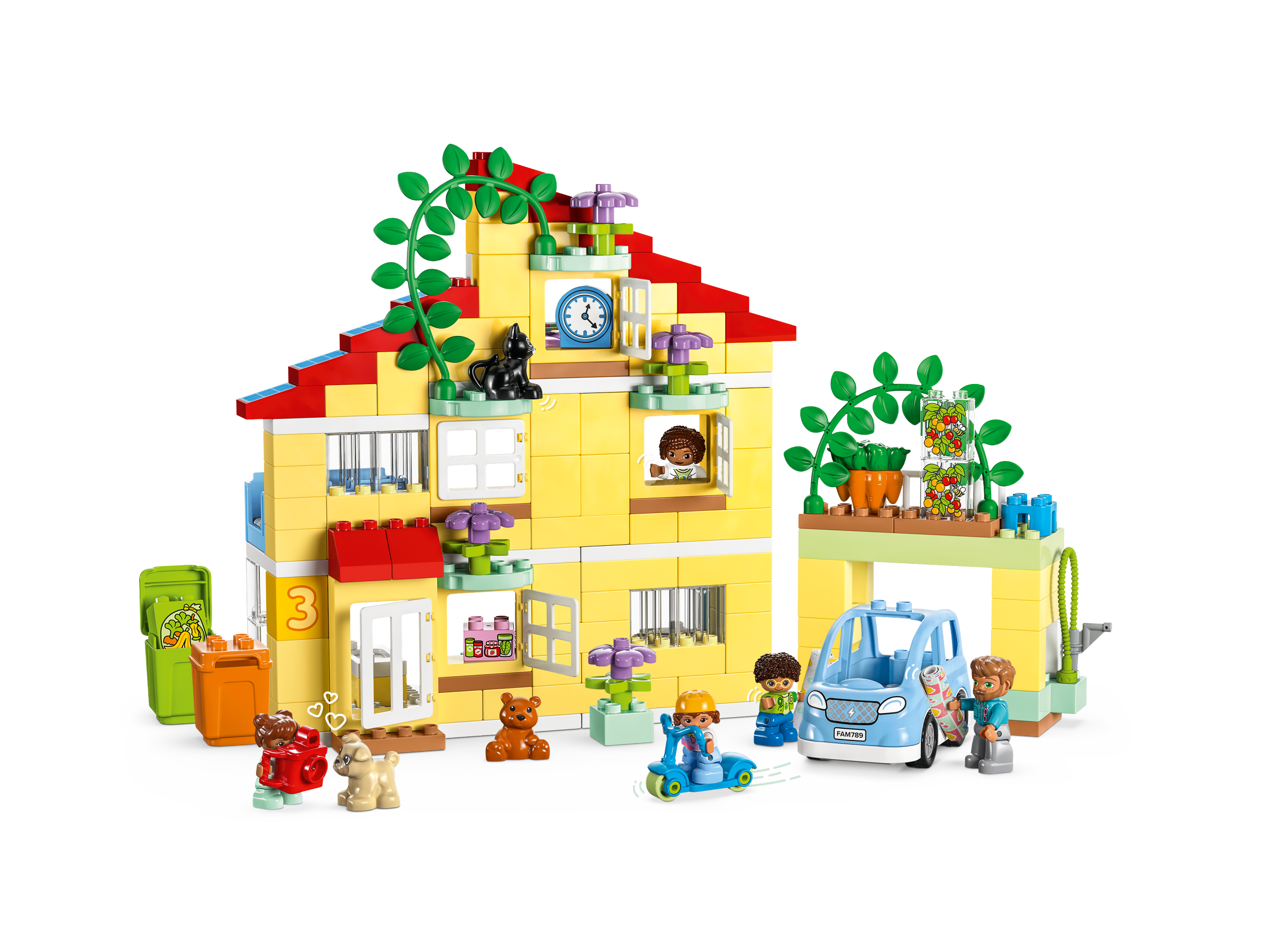 LEGO DUPLO 10994 Casetta 3 in 1, Casa delle Bambole, Auto Push-and-Go, 7  Figure e Mattoncino Luminoso per Bambini da 3+ Anni - LEGO - Duplo Town -  Edifici e architettura - Giocattoli