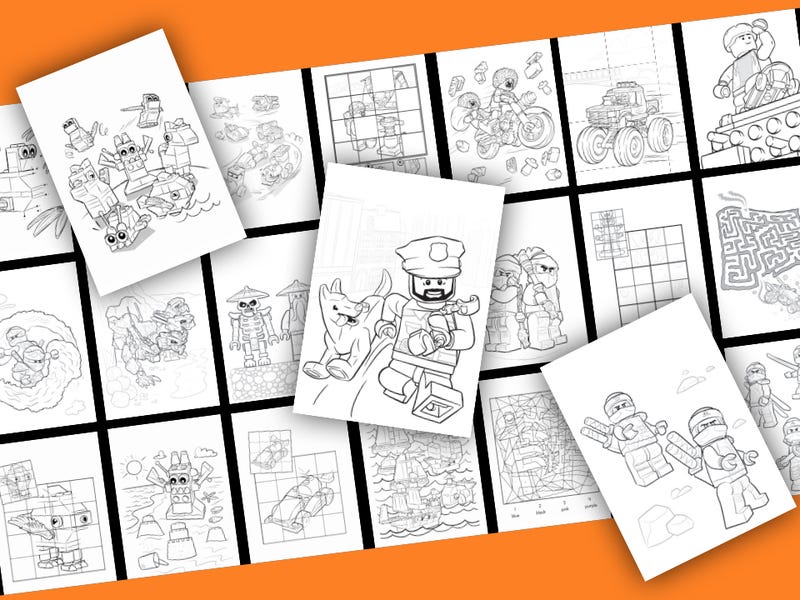 Lets Build Together - Coloring page