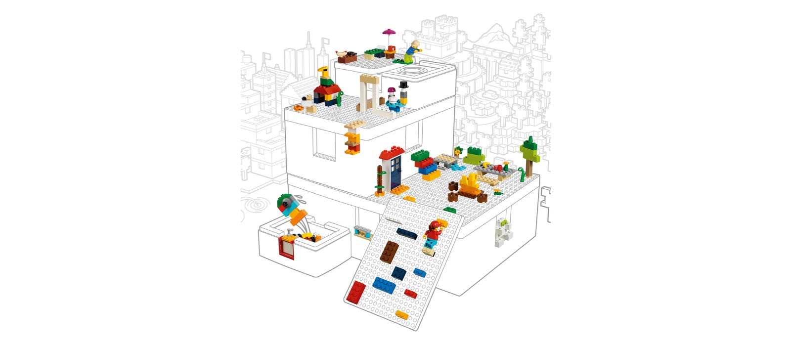 BYGGLEK LEGO® box with lid, 133/4x10x41/2 - IKEA
