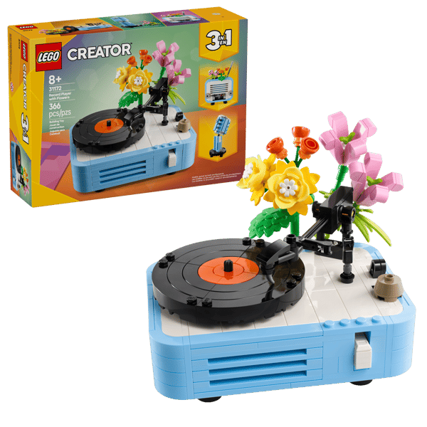Record Player with Flowers - Image 3