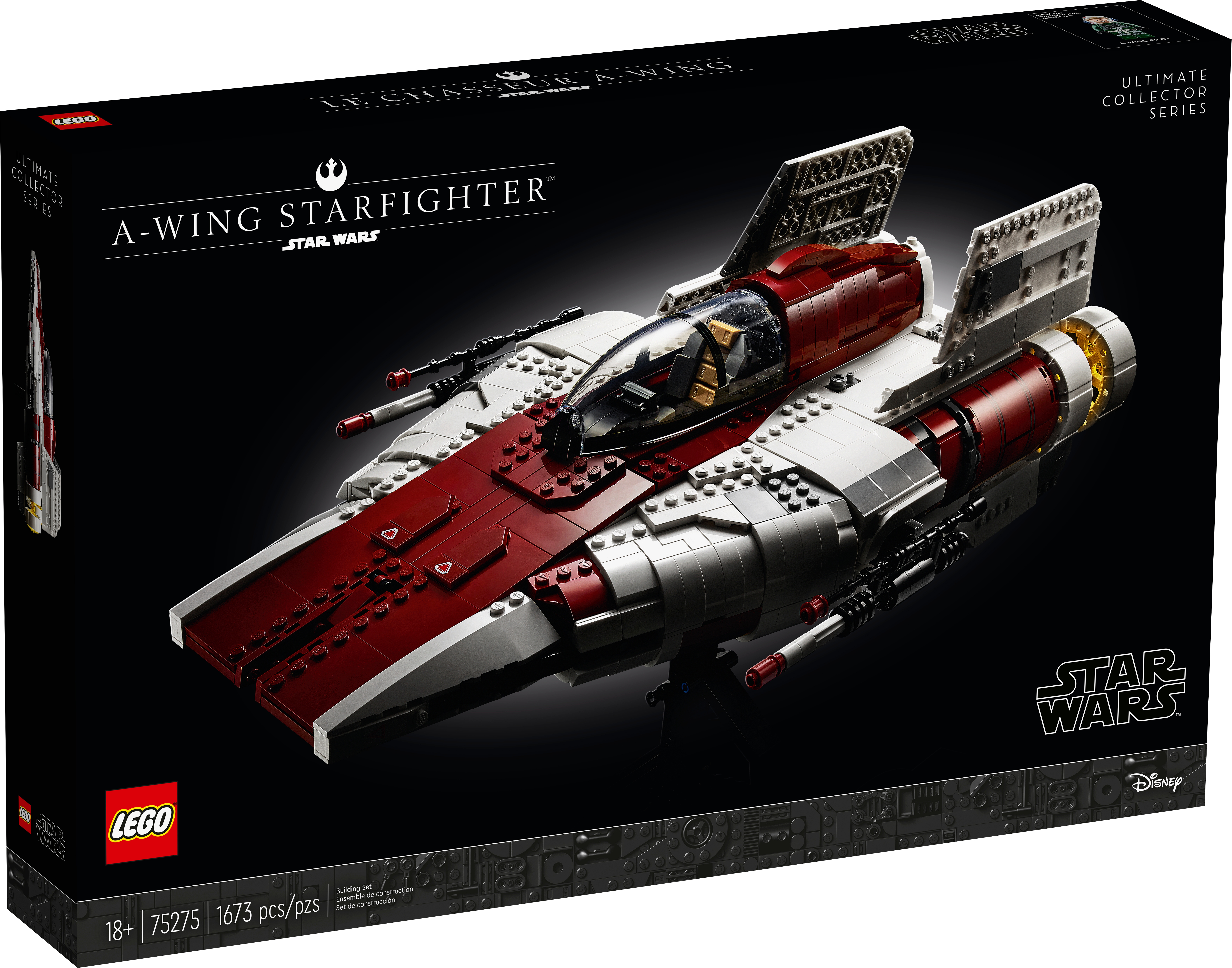 LEGO STAR WARS A-WING STARFIGHTER ULTIMATE COLLECTOR SERIES 75275 IN HAND