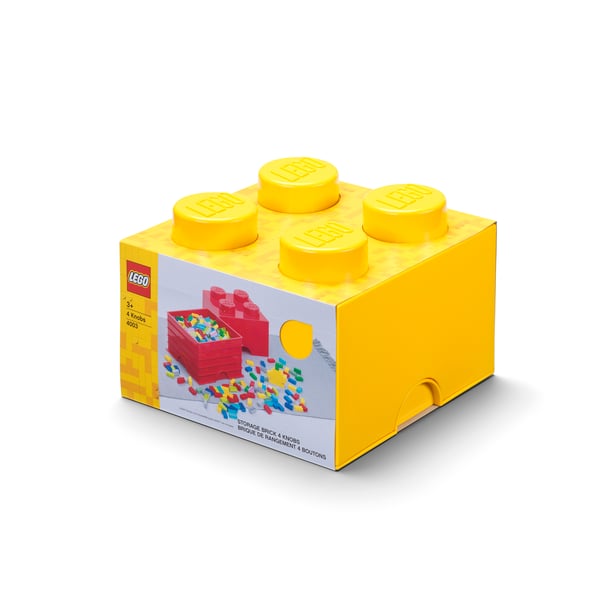 LEGO 5007128 Brique de rangement 4 tenons – jaune — visuel 2 sur 3