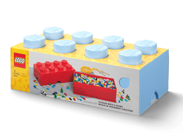 8-Stud Storage Brick – Light Blue - Image 3