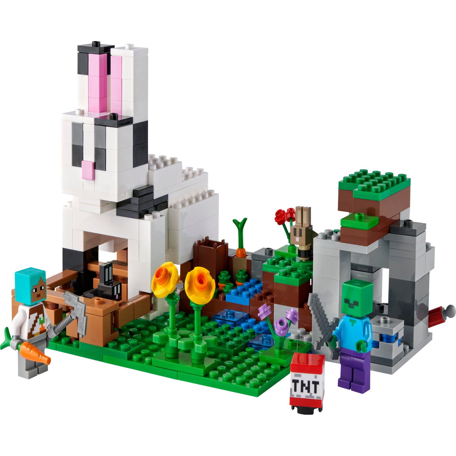 Byblomst Skærpe Spanien Kaningården 21181 | Minecraft® | Officiel LEGO® Shop DK
