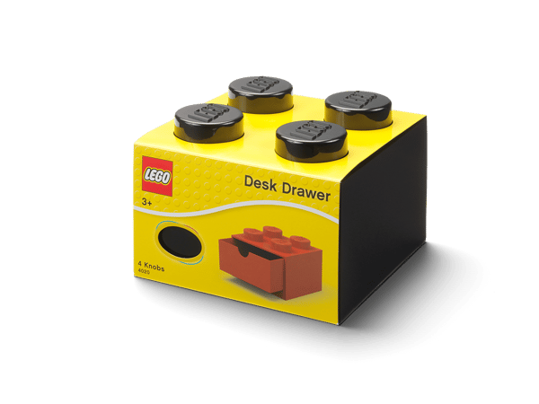 4-Stud Desk Drawer – Black - Image 3