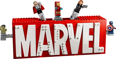 MARVEL Logo & Minifigures