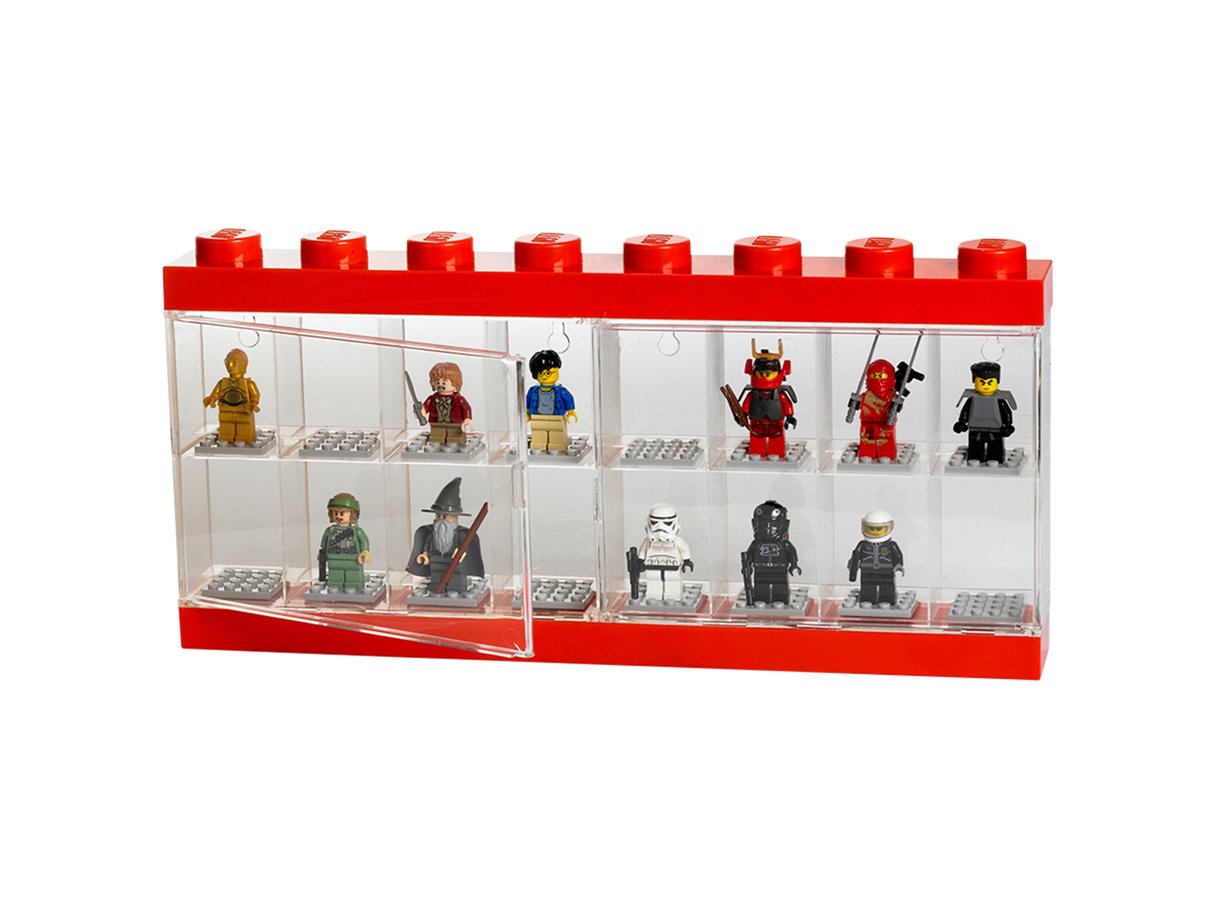 LEGO® Minifigure Display Case 16 – Red 5004892, Minifigures