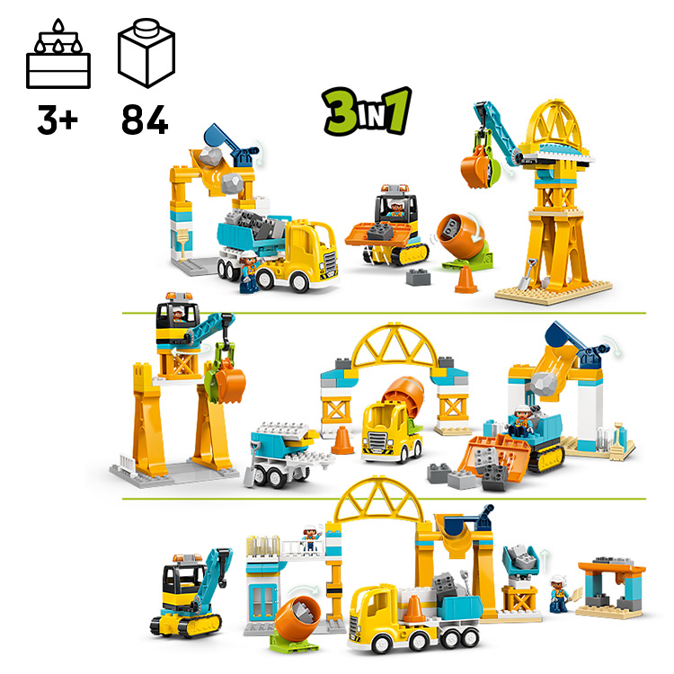 3 in 1 こうじげんば と のりもの 10476 | DUPLO® |レゴ®ストア公式