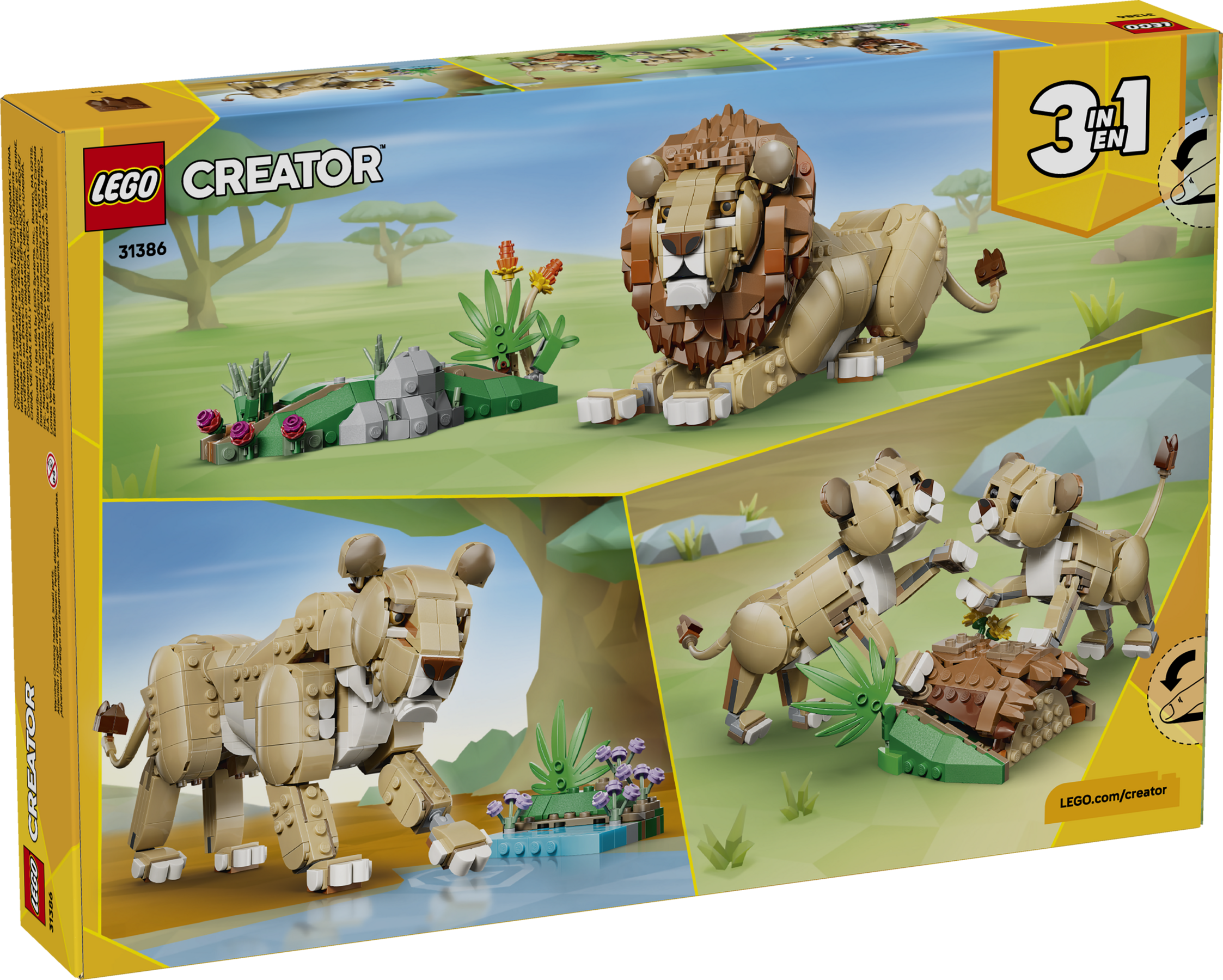 Lion　38 Wild Animals: Majestic Lion 31386 | Creator 3-in-1 | Buy online at