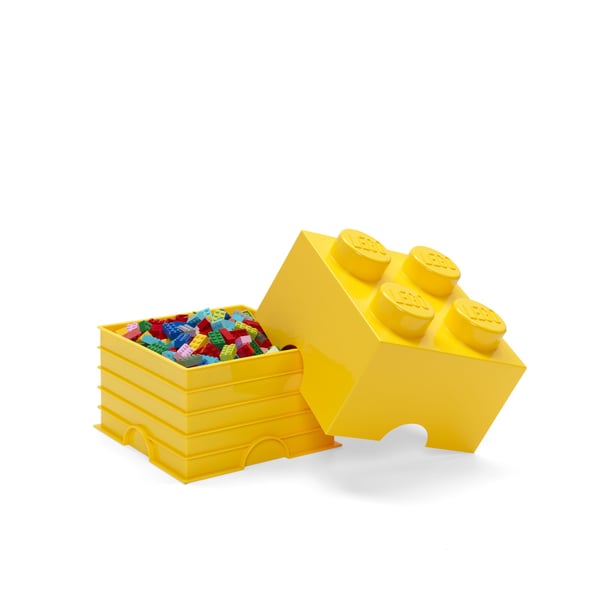 LEGO 5007128 Brique de rangement 4 tenons – jaune — visuel 3 sur 3