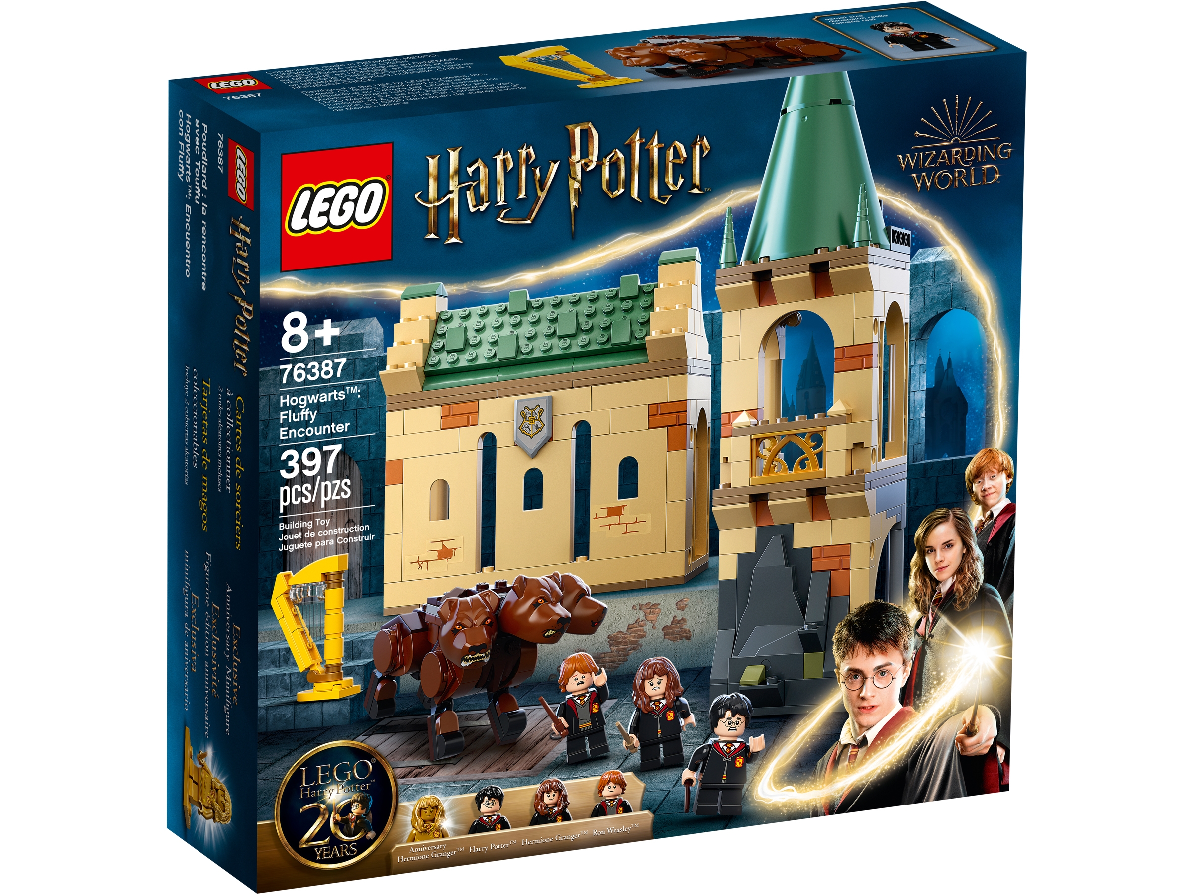 Fluffy Encounter 76387 Building Kit; 3-Headed Dog Hogwarts Set; Cool LEGO Harry Potter Hogwarts Collectible Toy; New 2021 397 Pieces 