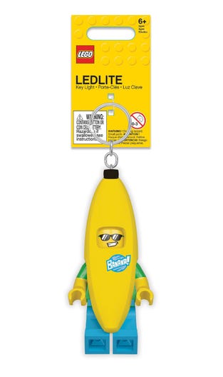 LEGO 5005706 - Bananfyr-nøglering med lys