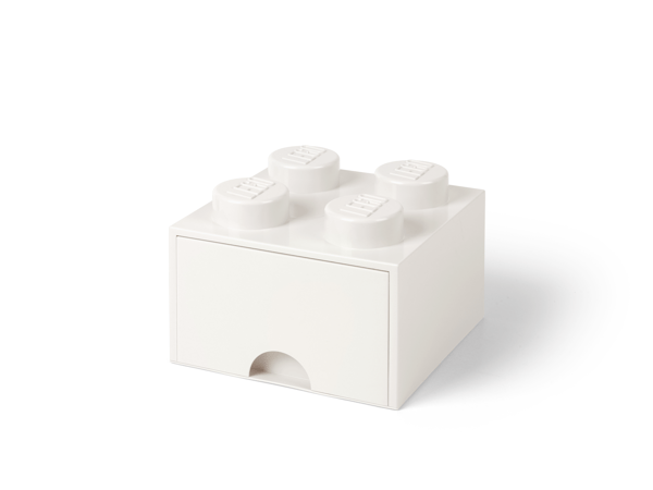 4-Stud Brick Drawer – White - Image 3