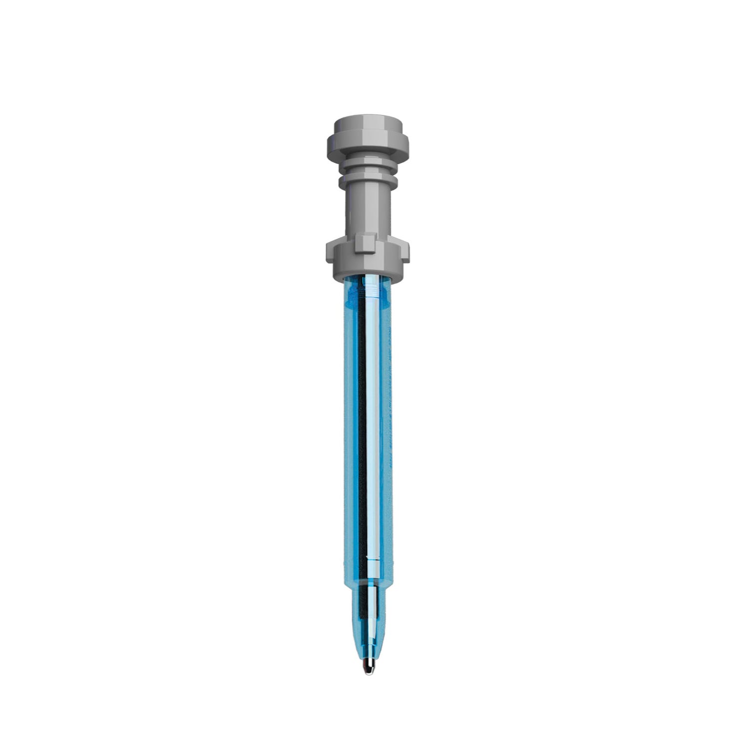 Błękitny długopis żelowy stylizowany na miecz świetlny