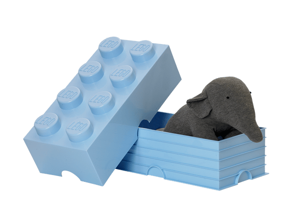 LEGO 5006918 La brique de rangement 8 tenons – bleu clair — visuel 3 sur 4