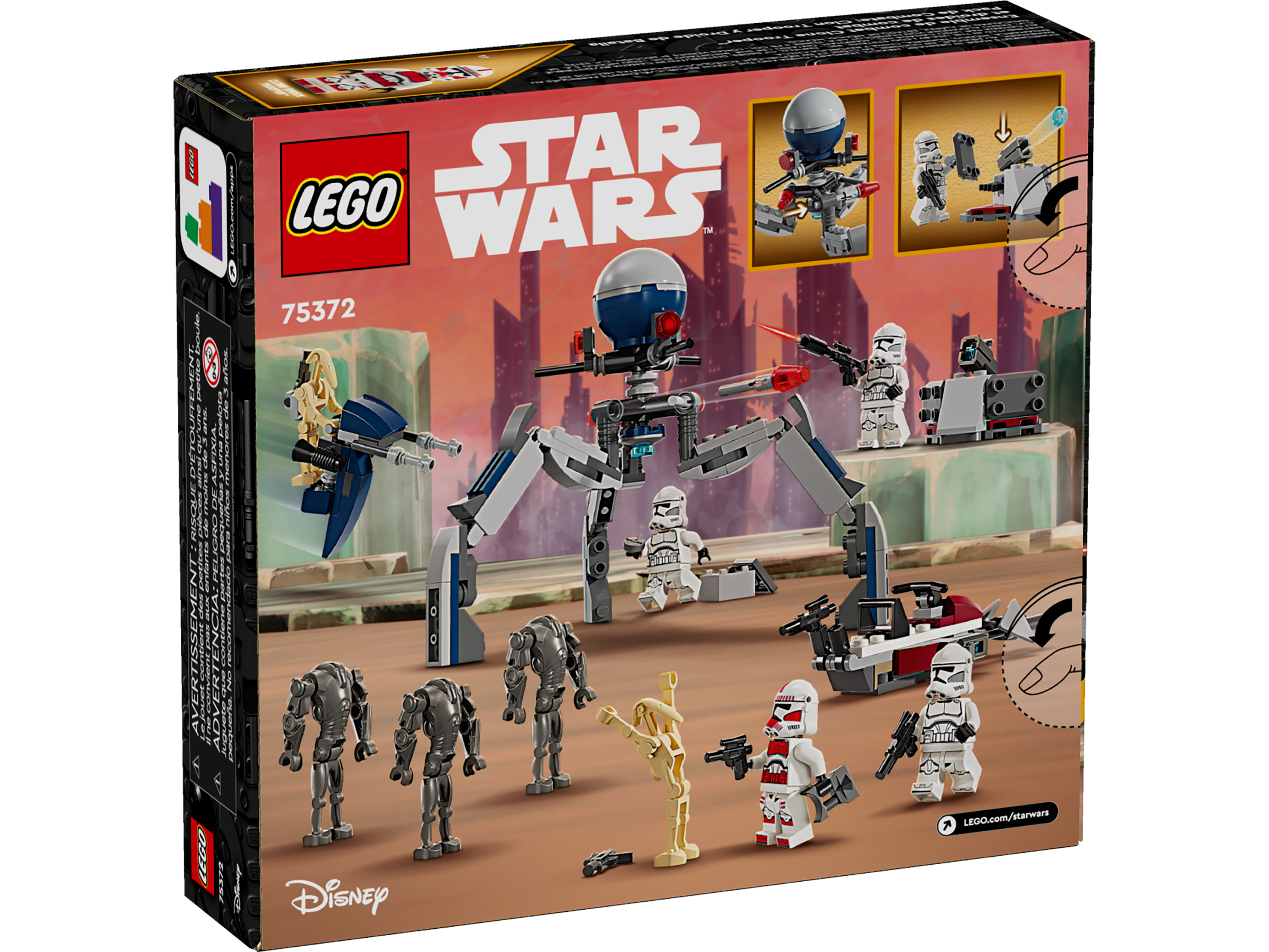 LEGO® Star Wars™ 75372 Pack de combat des Clone Troopers™ et Droïdes de  combat