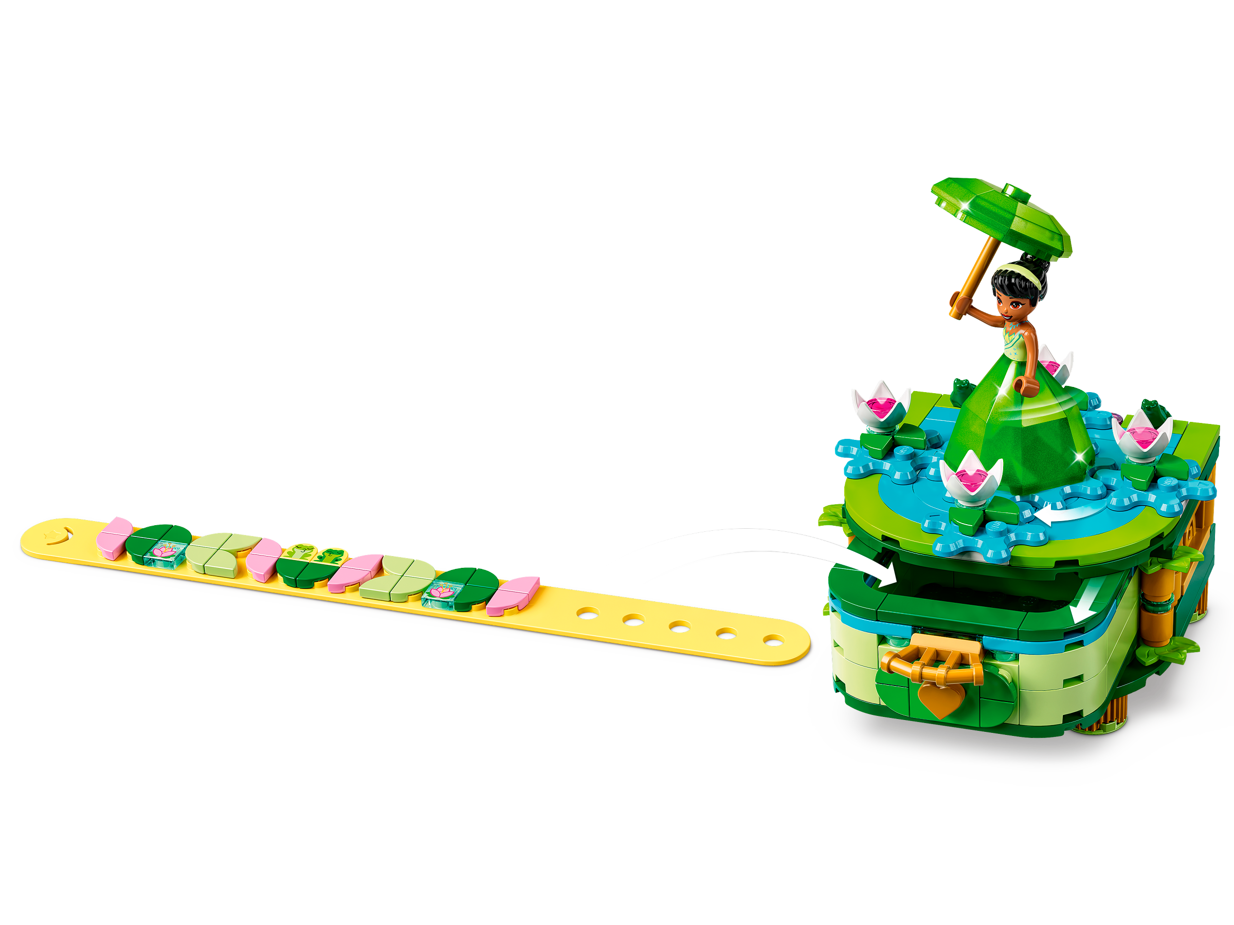 LEGO Disney Princess Aurora, Merida & Tiana's Enchanted Creations 43203  Diamond Dress Set with 2 Buildable Jewelry Boxes, Pencil Holder, DOTS  Bracelet