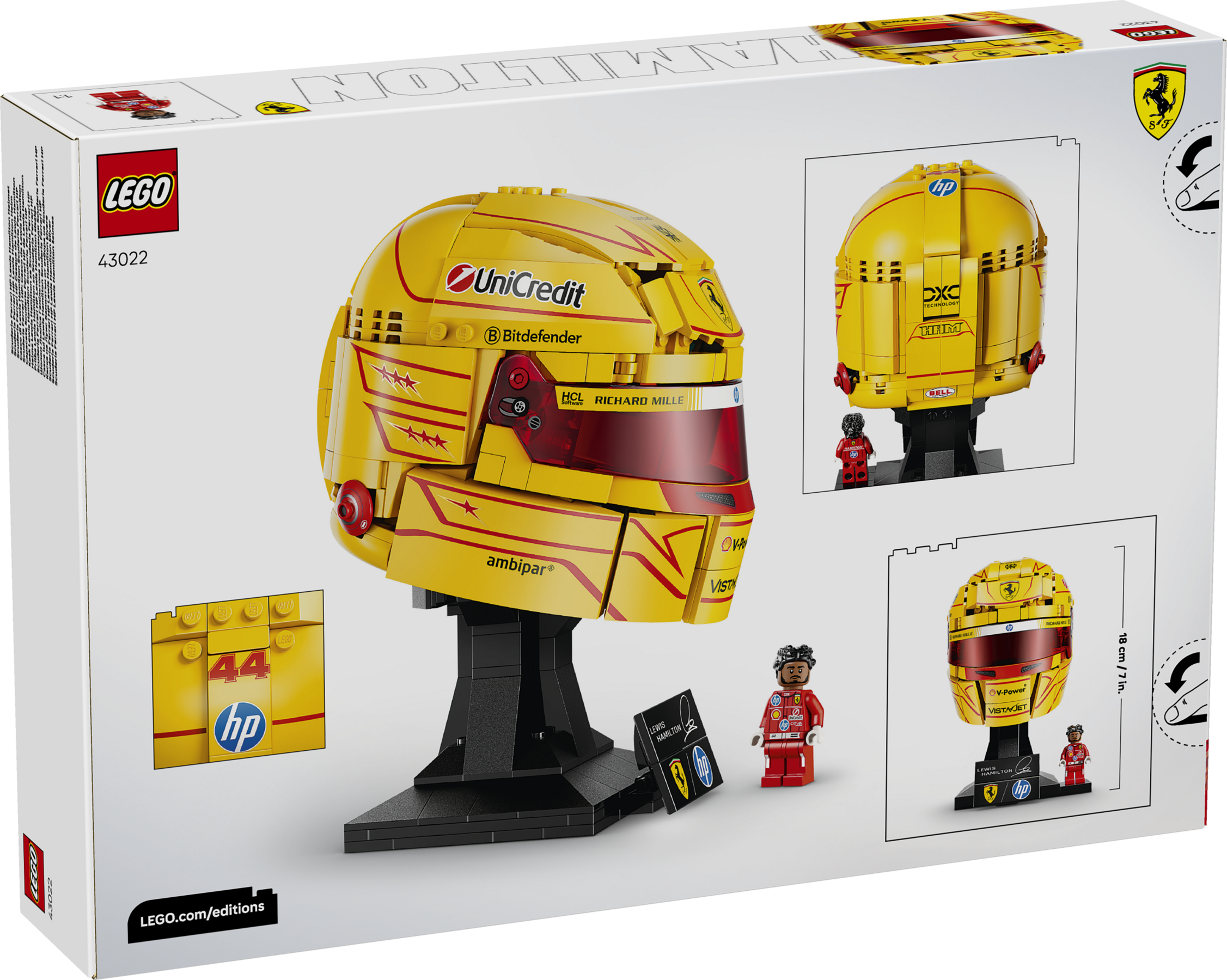 Scuderia Ferrari HP ルイス・ハミルトンのヘルメット 43022 | レゴ