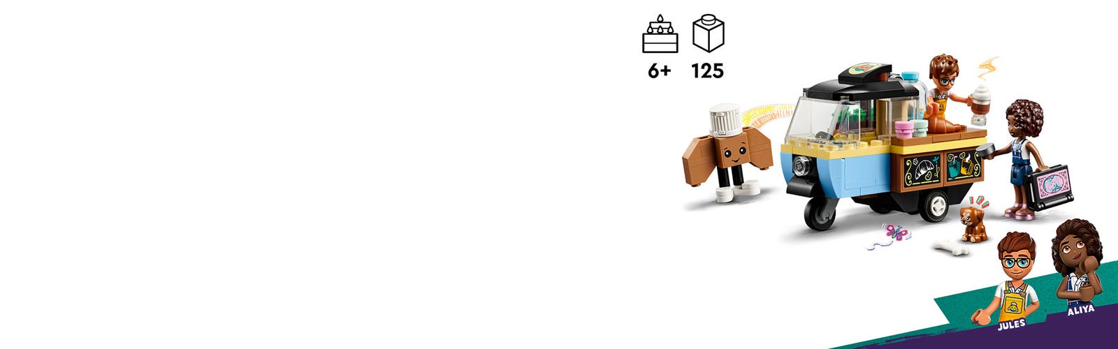 LEGO Friends 42606 Furgoncino del Fornaio, Giochi per Bambini di 6+ Anni  con Cucina Giocattolo, Cibo, Mini Bamboline e Cane - LEGO - Friends - Mezzi  pesanti - Giocattoli