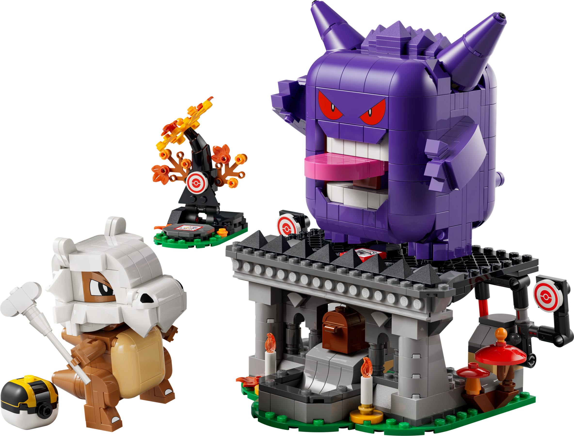 LEGO Pokémon 72166 Set de construction compatible SMART Play™ Ectoplasma et Osselait Effrayant Affrontement Dès - vue 2
