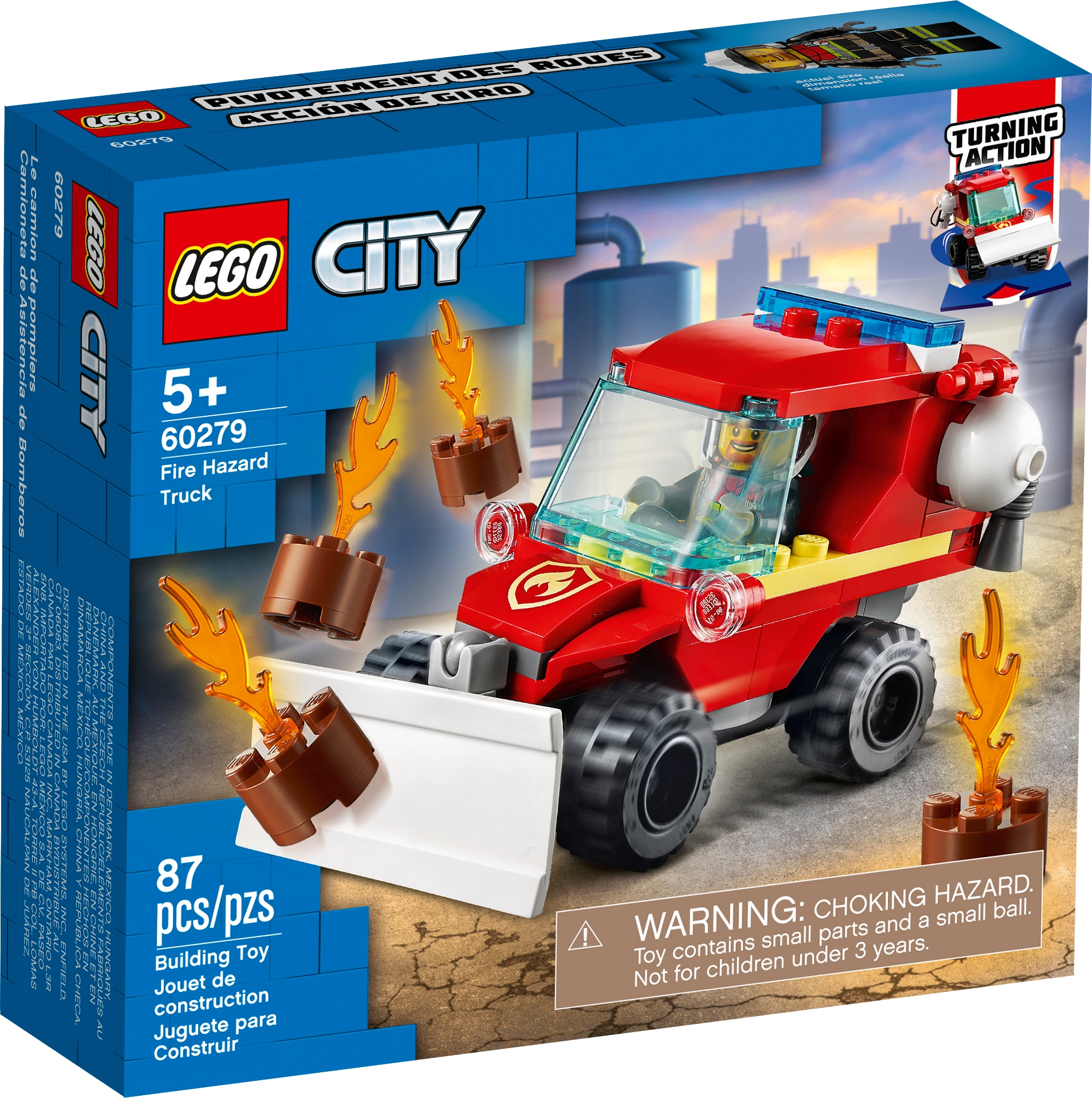 LEGO City Fire Hazard Truck 60279 Building Kit 87 Pieces 