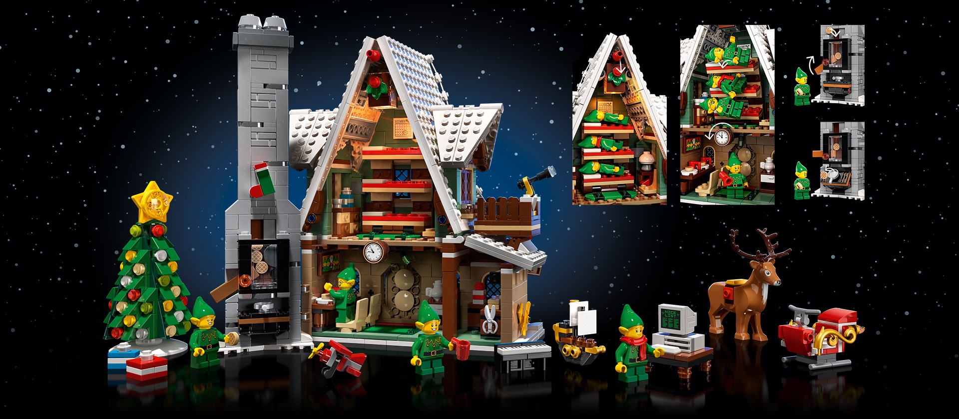 LEGO 10275 Icons Elfen-Klubhaus für Erwachsene Weihnachts-Bauset B-Ware 