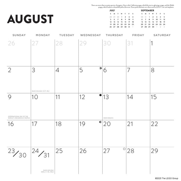 LEGO 5009303 Calendrier mural 2026 — visuel 8 sur 8