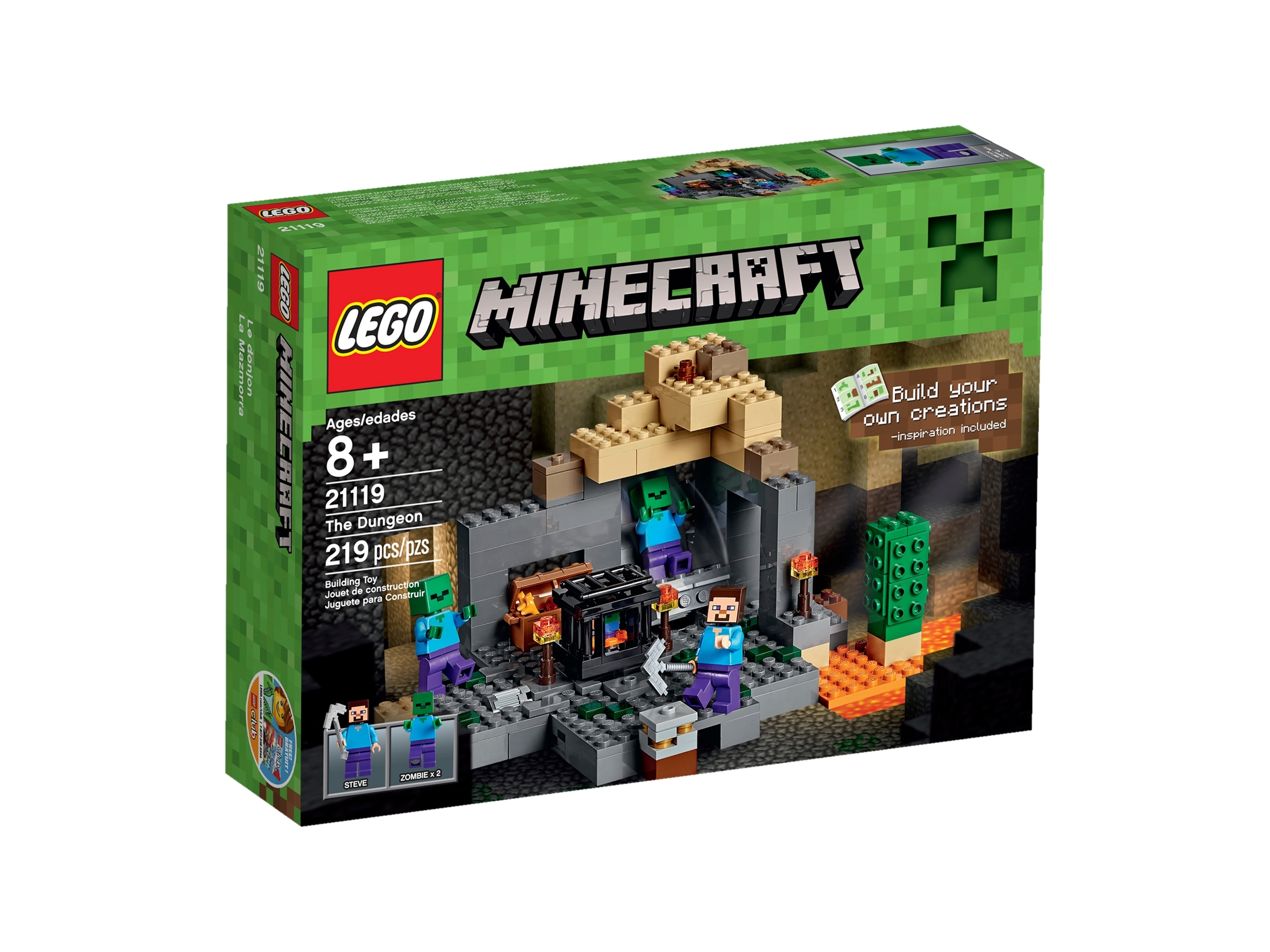 Skeleton 21115 21114 21119 21120 21116 LEGO minecraft x2 Figure Steve 