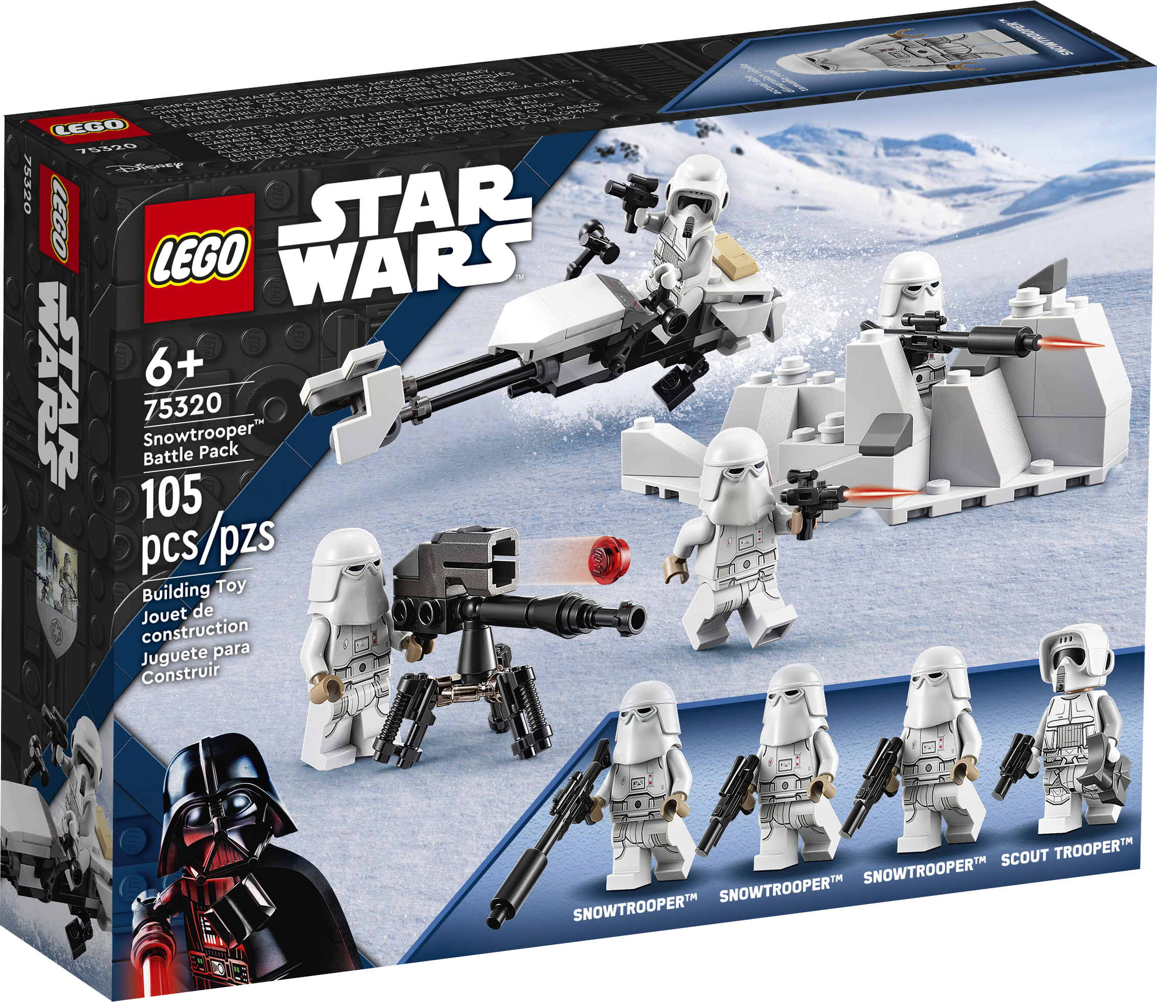 Neu Lego Star Wars Sticker Multipack mit Minifigur Snowtrooper und 8 Tüten 