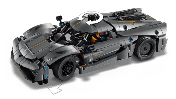 LEGO 42173 Hypercar Koenigsegg Jesko Absolut grise — visuel 6 sur 8