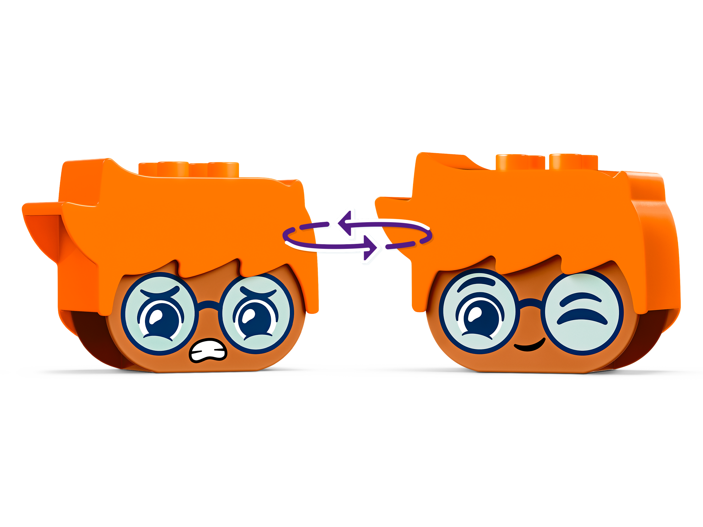 LEGO DUPLO 10423 Nahaufnahme der wechselbaren Gesichtsausdruecke