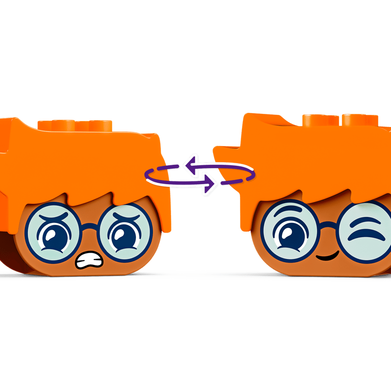 LEGO DUPLO 10423 Nahaufnahme der wechselbaren Gesichtsausdruecke