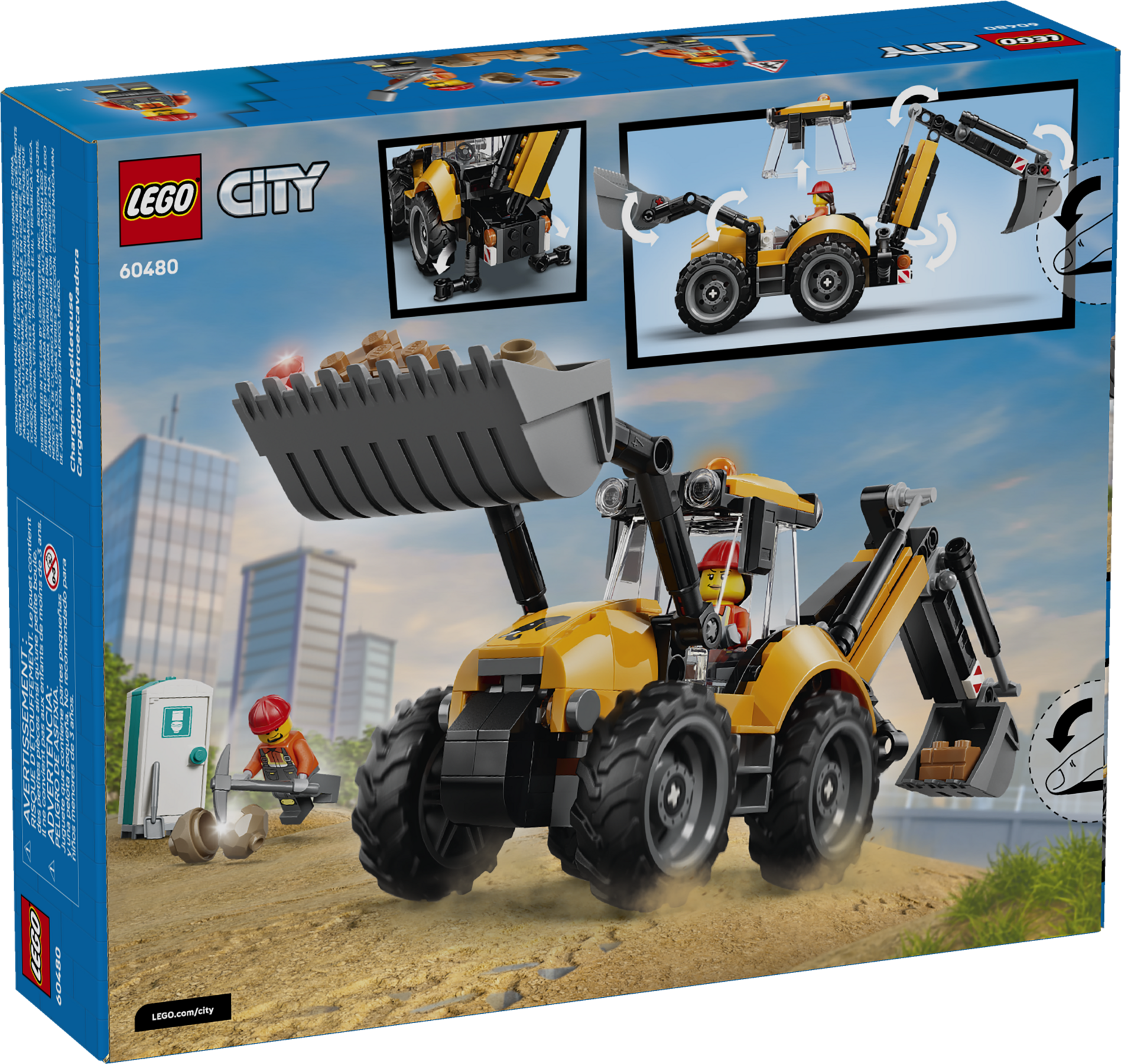 Yellow Backhoe Loader 60480 | City | Buy online at the Official