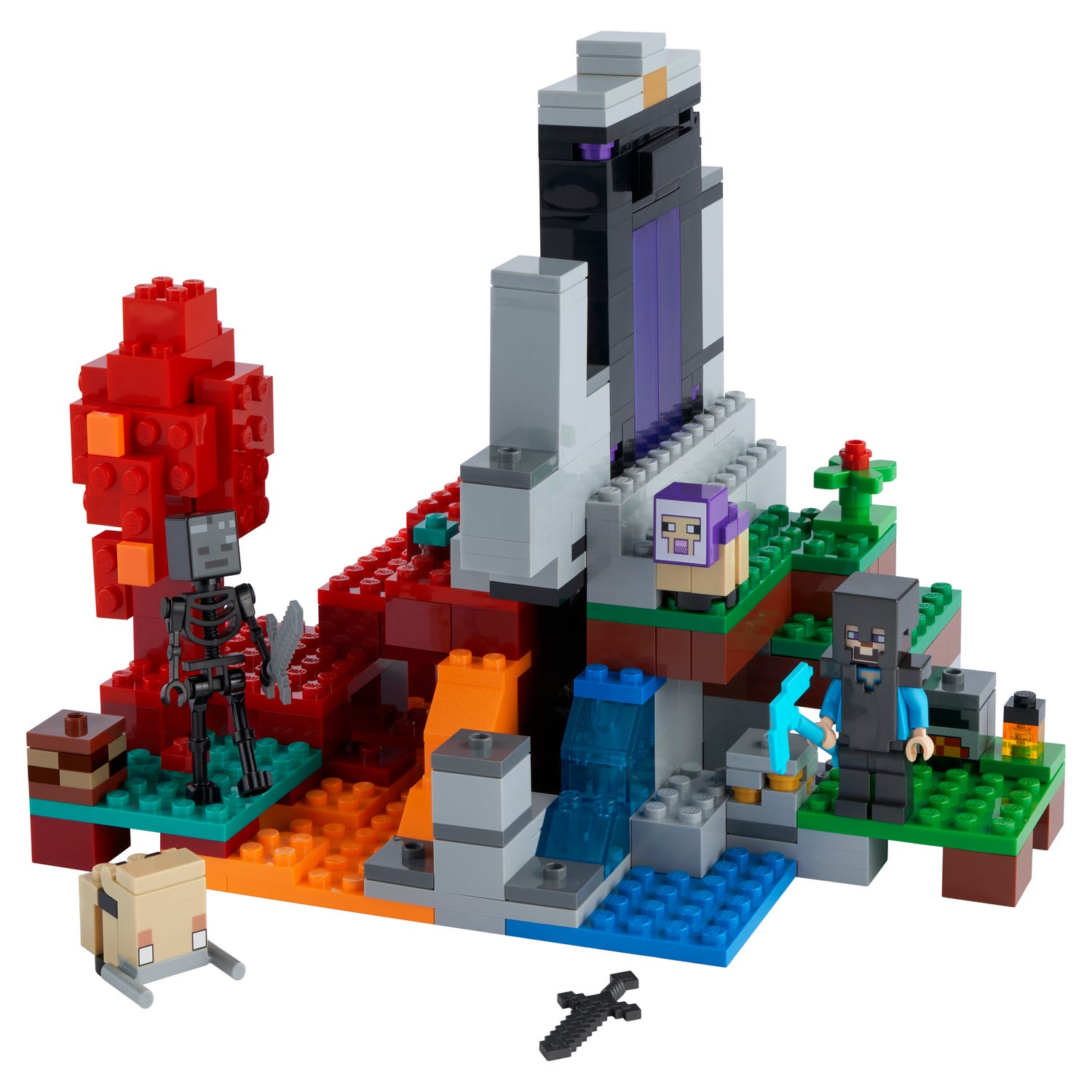 Lego Minecraft Le portail en ruine