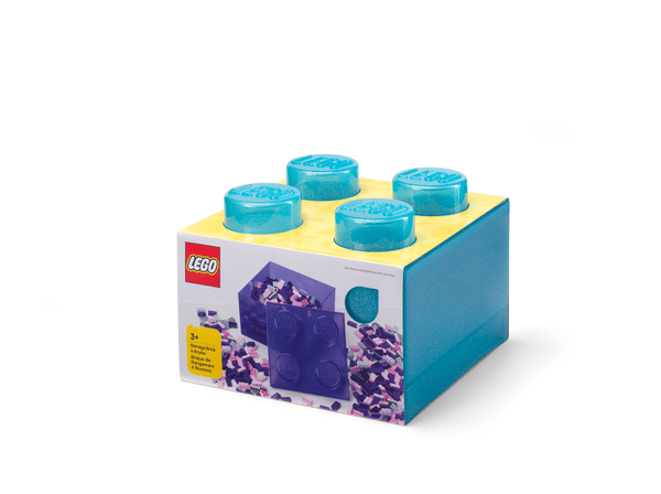 Light Blue Clear Brick-Shaped Storage Box - Image 3