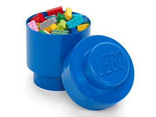 1-Stud Round Storage Brick – Blue