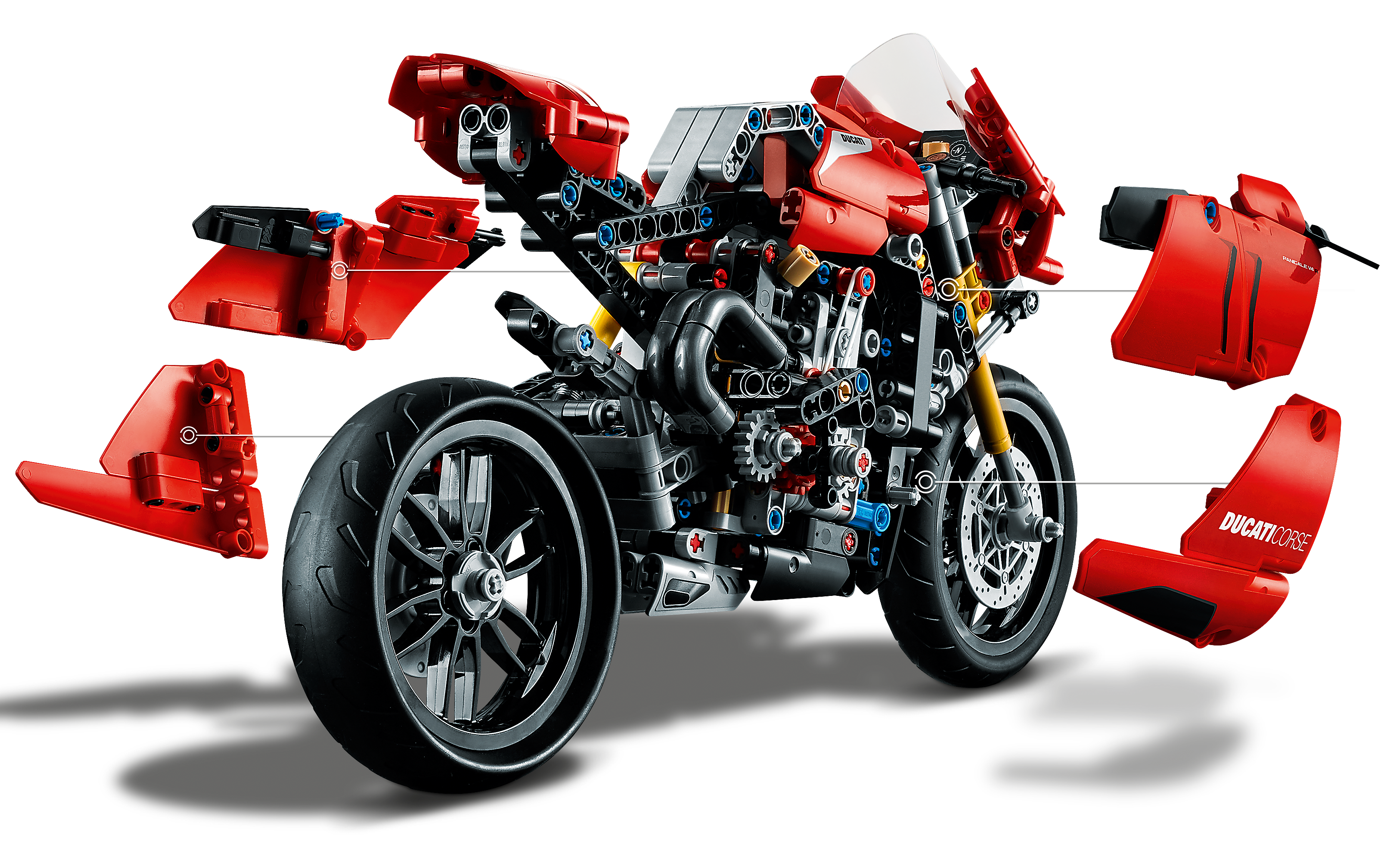 LEGO Technic Ducati Panigale V4 R Motorcycle Model Set 42107