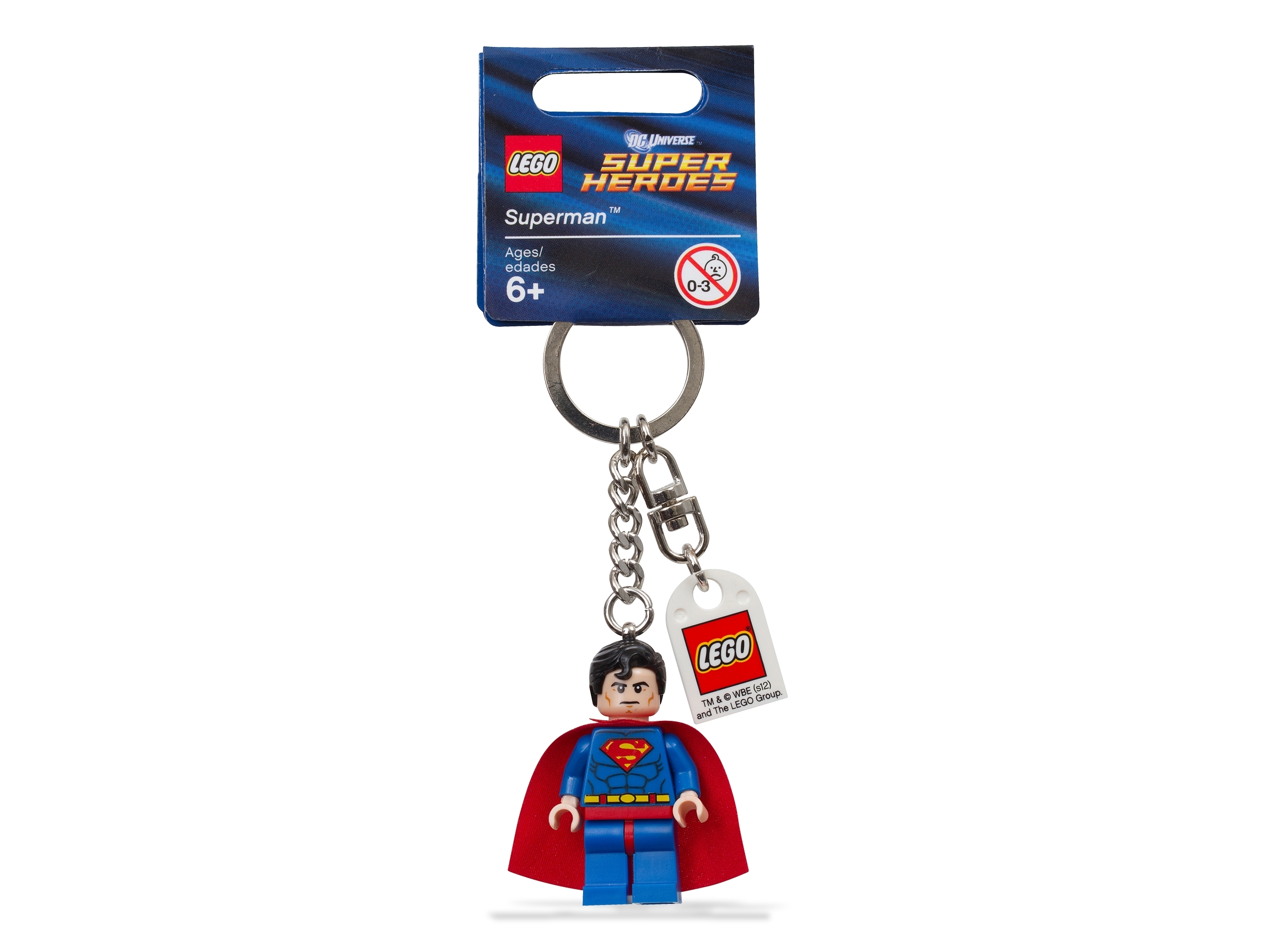NEW LEGO SUPER HEROES BATMAN & SUPERMAN MINIFIGURE KEY CHAIN KEY RING, 