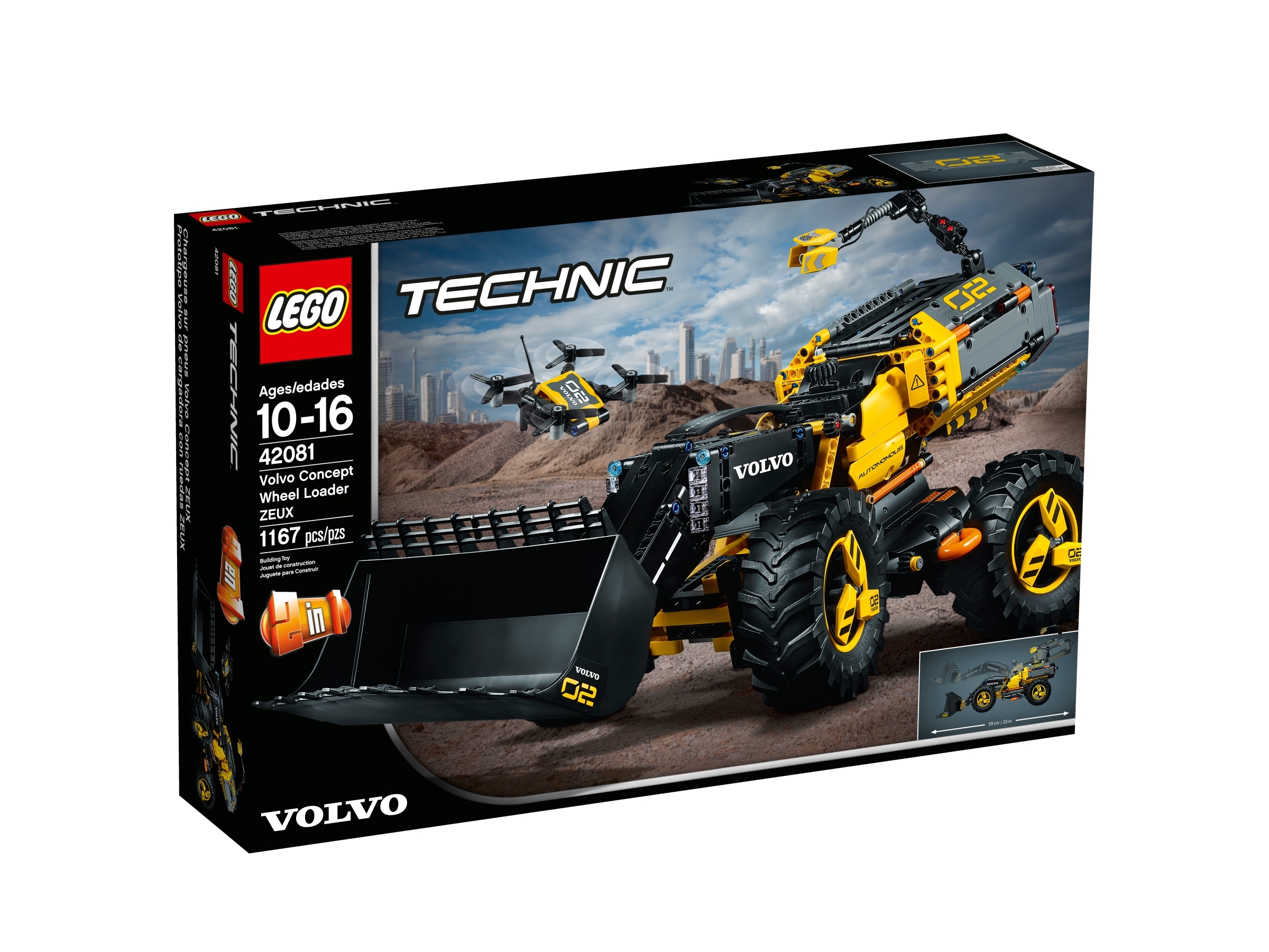 LEGO Technic 42081 Volvo Konzept-Radlader ZEUX und 42079 Schwerlast N8/18 