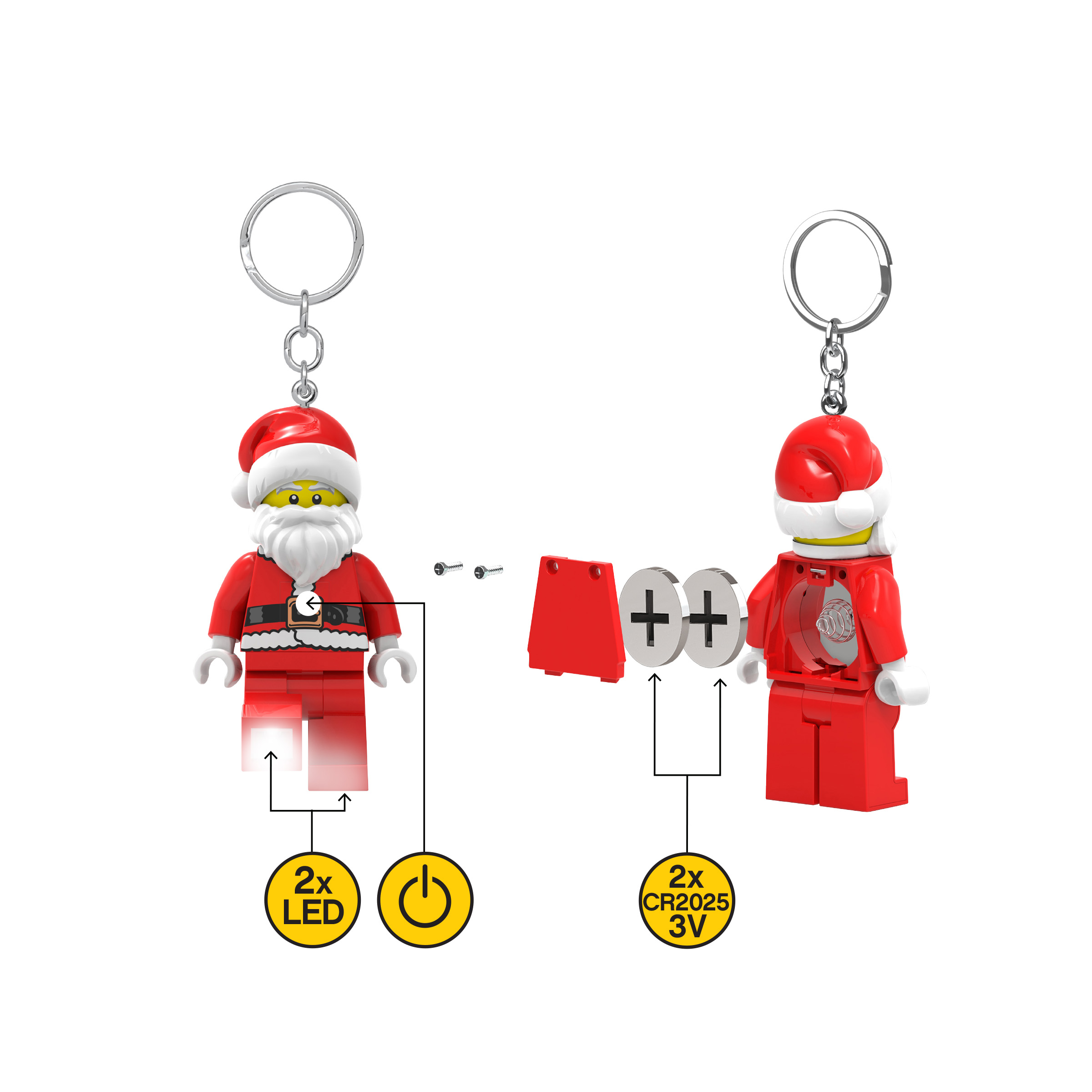 LEGO - Portachiavi LED Babbo Natale - torcia a led