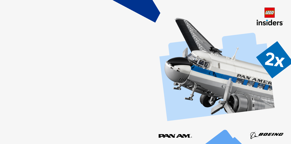 2x zoveel punten bij het LEGO® Icons Douglas™ DC-3™ PAN AM® passagiersvliegtuig*