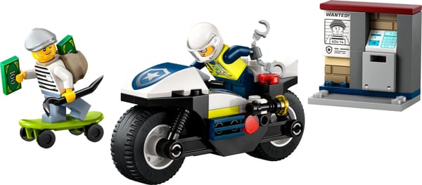 Politimotorcykel på forbryderjagt