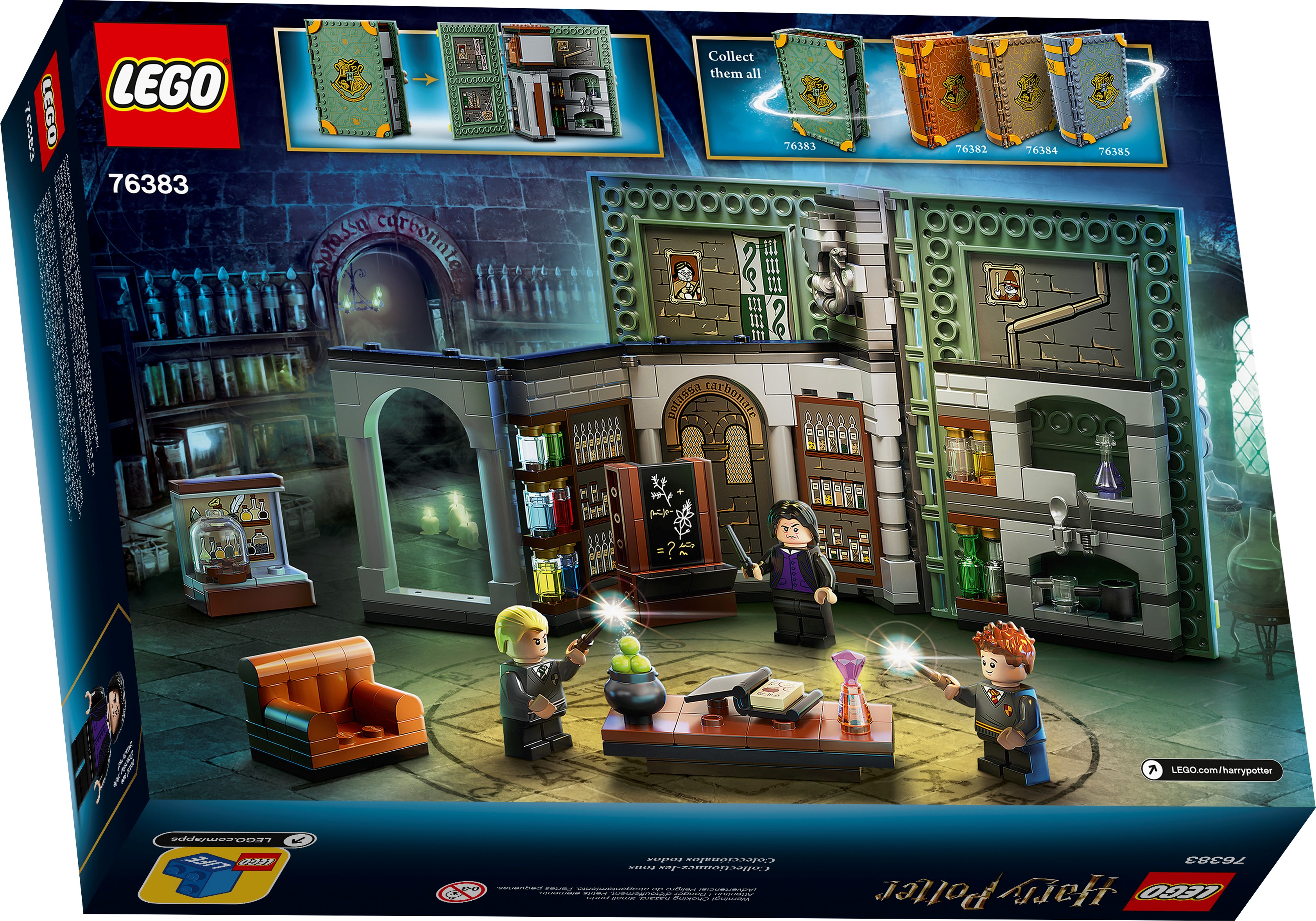 LEGO HARRY POTTER SET 4 LIBRI HOGWARTS MOMENT 76382 76383 76384 76385 NUOVO 