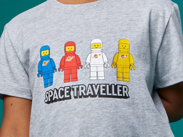 Short-Sleeve Space Traveler Kids T-Shirt – Gray Mélange - Image 5