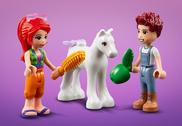 LEGO Friends 41696 Écuries de toilettage du poney, Jouet avec Cheval pour  Enfants de 4 Ans et Plus, Inclut avec Animaux de la Ferme pas cher 