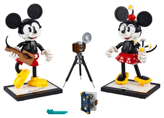 LEGO 43179 - Bygbare Mickey Mouse og Minnie Mouse-figurer