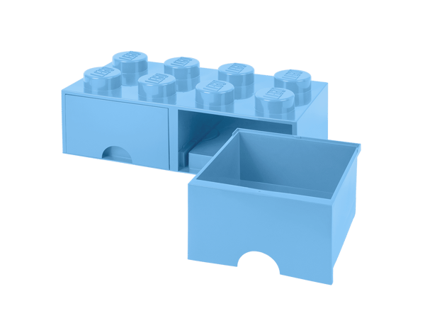 LEGO 5006311 Brique 8 tenons avec tiroirs – bleu clair — visuel 5 sur 5