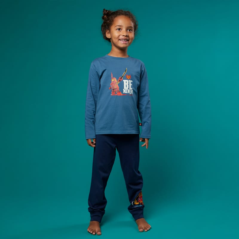 Kids Pajamas – Middle Blue - Main Image