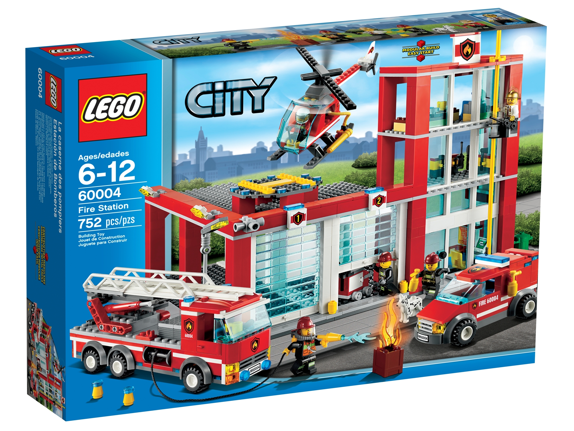 Lego city - 60004 - jeu de construction - la caserne des pompiers - Lego -  Achat & prix